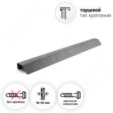 Профиль-ручка 320мм (L=396мм) крепление саморезами графит PH.RU17.400.GR, фото 1