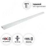 Профиль-ручка 224/448/800мм (L=896мм) крепление саморезами белый матовый PH.RU17.900.WHT, фото 1