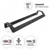 Профиль-ручка 192мм крепление саморезами черный матовый PH.RU18.192.BL, фото 1