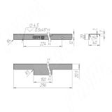 Профиль-ручка 296мм крепление саморезами черный матовый PH.RU22.300.BL, фото 3