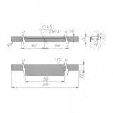 Профиль-ручка 396мм крепление саморезами золото матовое PH.RU22.400.GL, фото 3