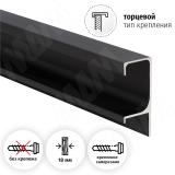 Профиль-ручка крепление саморезами для фасада 18мм, черный матовый (анод), L-3000мм PH.RU27.3000.7W PR, фото 1