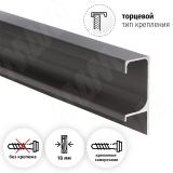 Профиль-ручка крепление саморезами для фасада 18мм, графит (краска), L-3000мм PH.RU27.3000.9712 PR, фото 1
