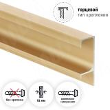 Профиль-ручка крепление саморезами для фасада 18мм, золото матовое (анод), L-3000мм PH.RU27.3000.GL PR, фото 1