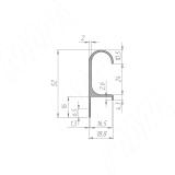 Профиль-ручка крепление саморезами для фасада 16мм, черный матовый (анод), L-3000мм PH.RU33.3000.7W, фото 2