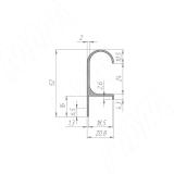 Профиль-ручка крепление саморезами для фасада 18мм, черный матовый (анод), L-3000мм PH.RU34.3000.7W, фото 2