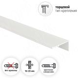 Профиль-ручка крепление саморезами, белый матовый (краска RAL9016), L-3000мм PH.RU35.3000.WHM, фото 1