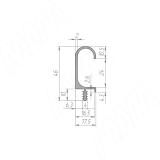 Профиль-ручка врезная для фасада 16мм, алюминий матовый (анод), L-3000мм PH.RU37.3000.AL, фото 1