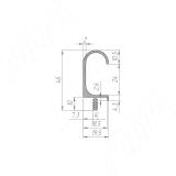 Профиль-ручка врезная для фасада 18мм, золото матовое (анод), L-3000мм PH.RU38.3000.GL, фото 1