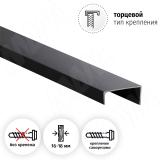 Профиль-ручка крепление саморезами черный матовый (анод), L-3000мм PH.RU41.3000.7W PR, фото 1
