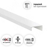 Профиль-ручка крепление саморезами белый матовый (краска RAL9016), L-3000мм PH.RU41.3000.WHM PR, фото 1