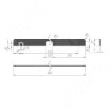 Профиль-ручка 320мм (L=380мм) хром матовый (краска) PH.RU42.380.CRM, фото 2