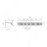 Профиль-ручка 1152мм (L=1196мм) крепление саморезами графит PH.RU43.1200.GR, фото 1