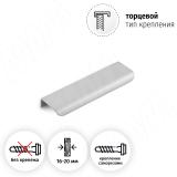 Профиль-ручка 96мм (L=146мм) крепление саморезами алюминий матовый (анод) PH.RU43.150.AL, фото 1