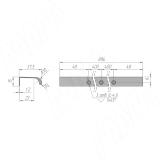 Профиль-ручка 800мм (L=896мм) крепление саморезами черный матовый (краска RAL 9005) PH.RU43.900.BL, фото 1