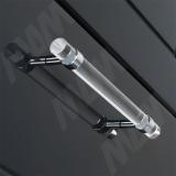 Ручка-рейлинг 160мм хром/пластик прозрачный RE0404/160, фото 2