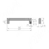 Ручка-рейлинг 160мм белый матовый RH.06.160.WTM, фото 1