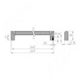 Ручка-рейлинг 640мм белый матовый RH.06.640.WTM, фото 1