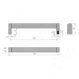 Ручка-рейлинг 160мм черный матовый RH.07.160.BLM, фото 1