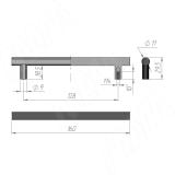 Ручка-рейлинг 128мм черный матовый RH.08.128.BLM, фото 1