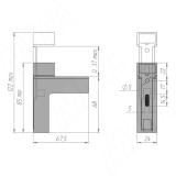КВАДРО МИДИ Менсолодержатель для деревянных и стеклянных полок 0-37 мм, черный матовый SHH.02.BLM, фото 1