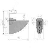 ПЕЛИКАН Менсолодержатель для деревянных и стеклянных полок 0-35 мм, хром матовый SHH.06.SP, фото 1