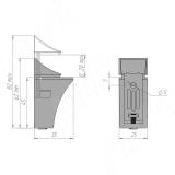 Менсолодержатель для деревянных и стеклянных полок 0-20 мм, белый матовый SHH.09.WTM, фото 1