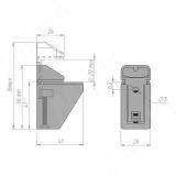 ПЕЛИКАН Менсолодержатель для деревянных и стеклянных полок 0-20 мм, никель матовый SHH.10.SN, фото 1