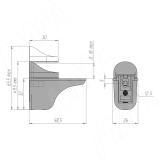 ПЕЛИКАН Менсолодержатель для деревянных и стеклянных полок 0-16 мм, черный матовый SHH.12.BLM, фото 1