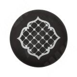 Ручка-кнопка D35мм черный/серебро керамика серебряные узоры WPO.77.23.S2.000.1CG, фото 1