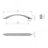 DECORIS Ручка-скоба 128мм хром U-001-128-G4, фото 1