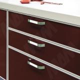 Ручка-скоба 160мм хром/белый UA850440/160, фото 1