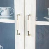 SCANDI Ручка-скоба 128мм бронза состаренная/керамика UP16.128.G00AB.MLK.0, фото 1