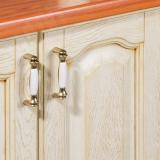 Ручка-скоба 96мм бронза состаренная/керамика UP200AB/MLK, фото 1