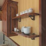 Менсолодержатель для деревянных и стеклянных полок 4 - 25 мм, L-115 мм, бронза патинированная V6770000BZ, фото 1