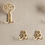 ROME Крючок двухрожковый cлоновая кость/золото винтаж WAP.802.000.00V5, фото 1