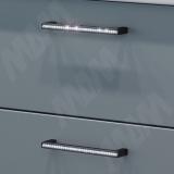 Ручка-скоба 128мм никель черный с кристаллами Сваровски WMN.335K.128.KRL8, фото 1