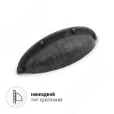 Ручка-раковина 64мм железо черное WMN.5230.064.00T2, фото 1