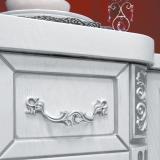 Ручка-скоба 128мм белый/серебро винтаж WMN.631.128.00V4, фото 1