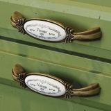 Ручка-скоба 96мм бронза Орваль/керамика Vintage WMN.68.01.Q3.096.A8, фото 1