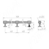 Ручка-рейлинг 900мм золото матовое WMN.692.900.00F3, фото 3