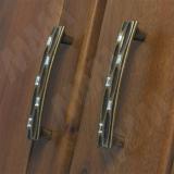 Ручка-скоба 128мм бронза состаренная с кристаллами Сваровски WMN.694.128.KRD1, фото 1