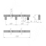 Ручка-рейлинг 1200мм латунь WMN.886.1200.6C6C, фото 3