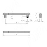 Ручка-рейлинг 160мм черный матовый WMN.886.160.N4N4, фото 2
