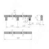 Ручка-рейлинг 900мм латунь WMN.886.900.6C6C, фото 3