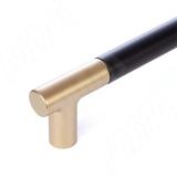 Ручка-рейлинг 1800мм черный матовый/латунь WMN.886.1800.N46C, фото 1