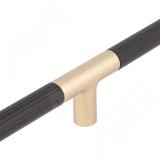 Ручка-рейлинг 1800мм черный матовый/латунь WMN.887.1800.N46C, фото 2