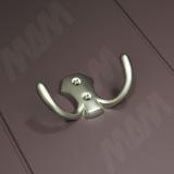 Крючок двухрожковый никель матовый WP8906, фото 1