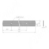 Декоративная накладка 160мм (L=223мм), латунь WPL.877.160.006C, фото 1