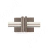 Ручка-кнопка 16мм никель матовый/бронза alucover WPO.906.00T.6BG7, фото 2